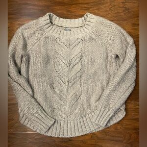Aerie Cable Knit Crew Neck Sweater Size S